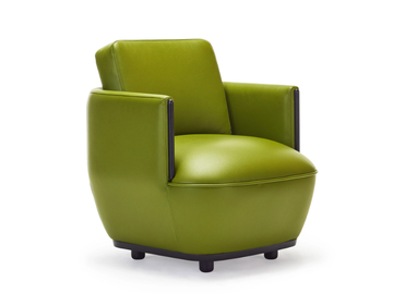 KATALANA - Leather easy chair with armrests by Papell Design - view 3
